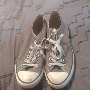 Converse Low Top Sneakers Gray with White Toe Caps